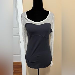 CLUB MONACO Bodice with Sheer long Sleeves